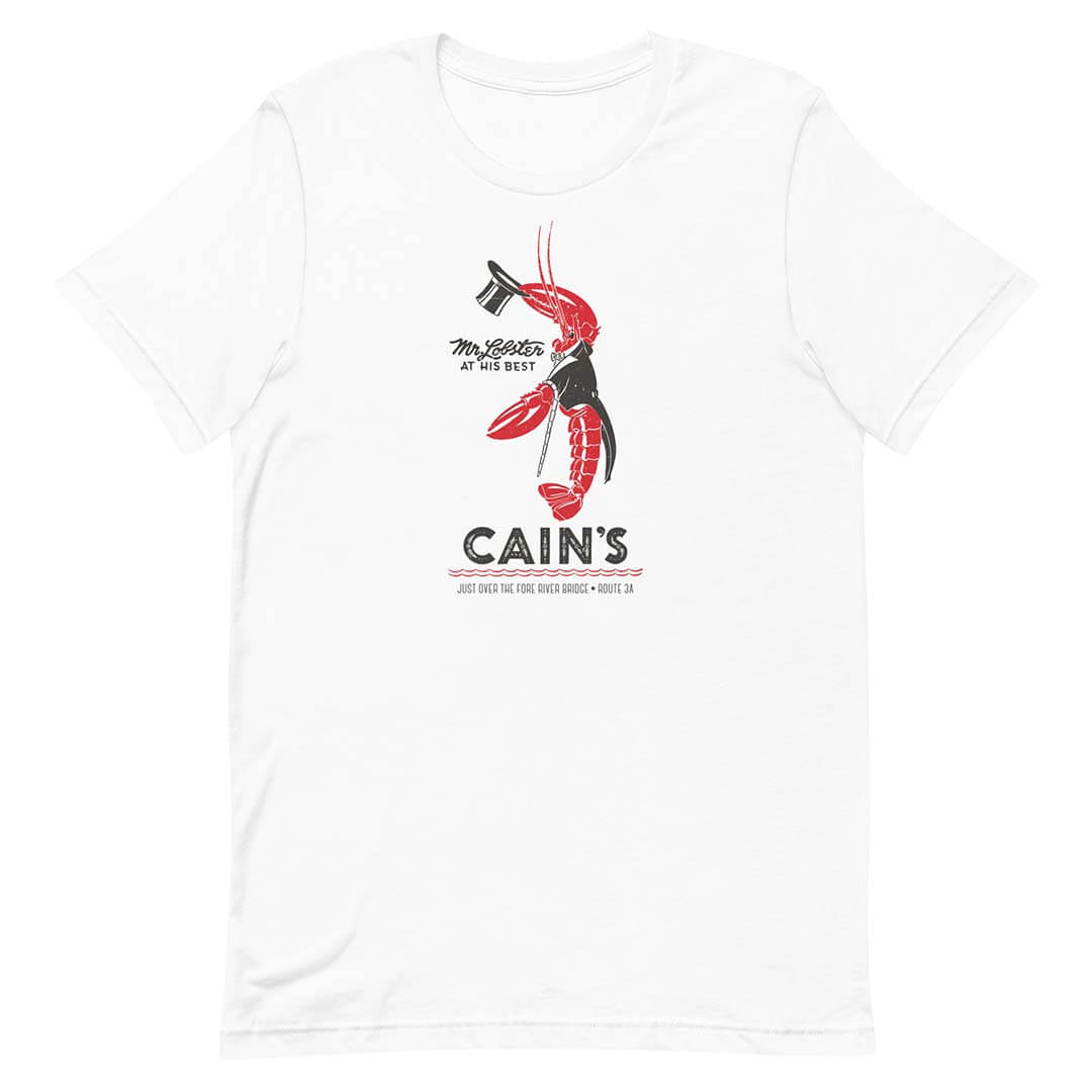 Cain’s Mr Lobster North Weymouth Unisex Retro T-shirt