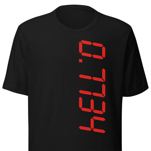 hello 07734 Calculator Words Unisex Retro T-shirt