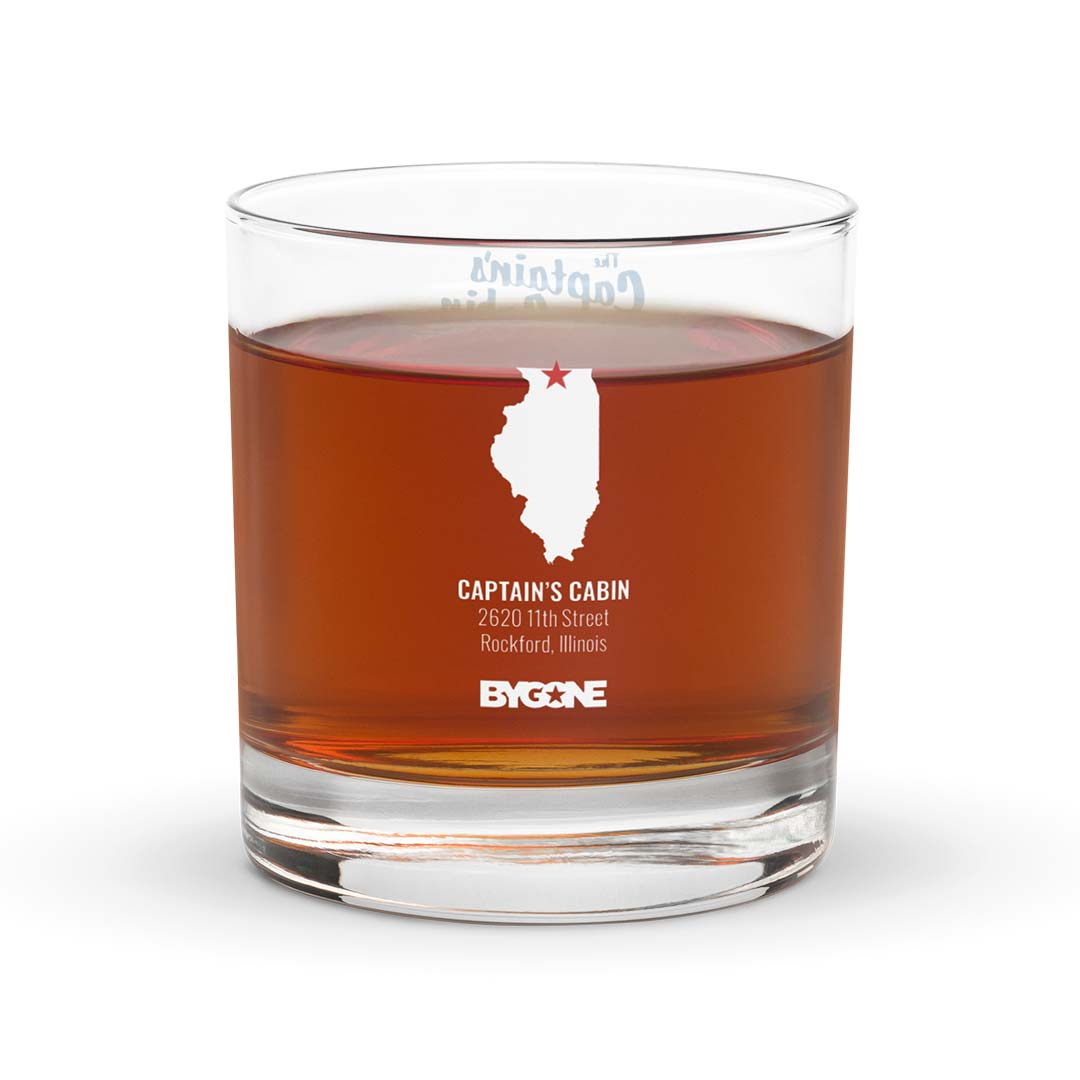 Captain’s Cabin Restaurant & Lounge Rockford Rocks Highball Cocktail Glass