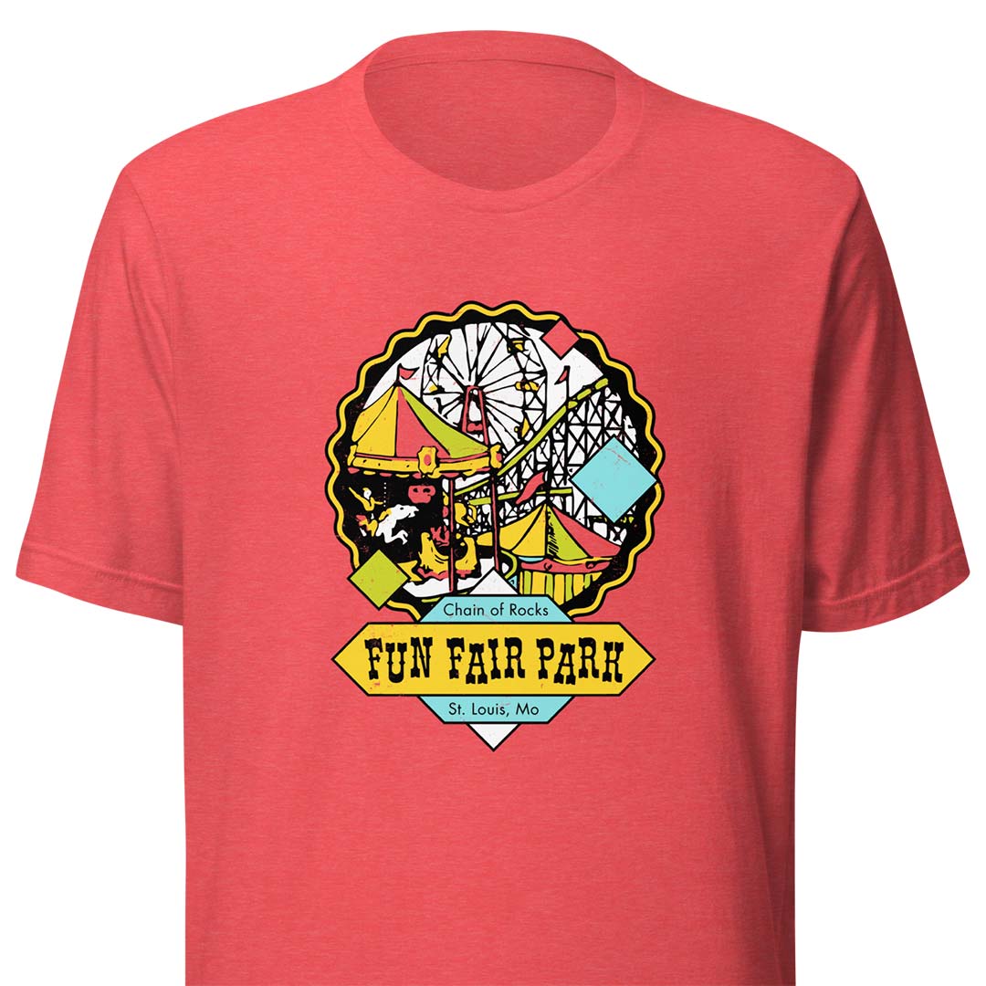 Chain of Rocks Fun Fair Park St. Louis Unisex Retro T-shirt