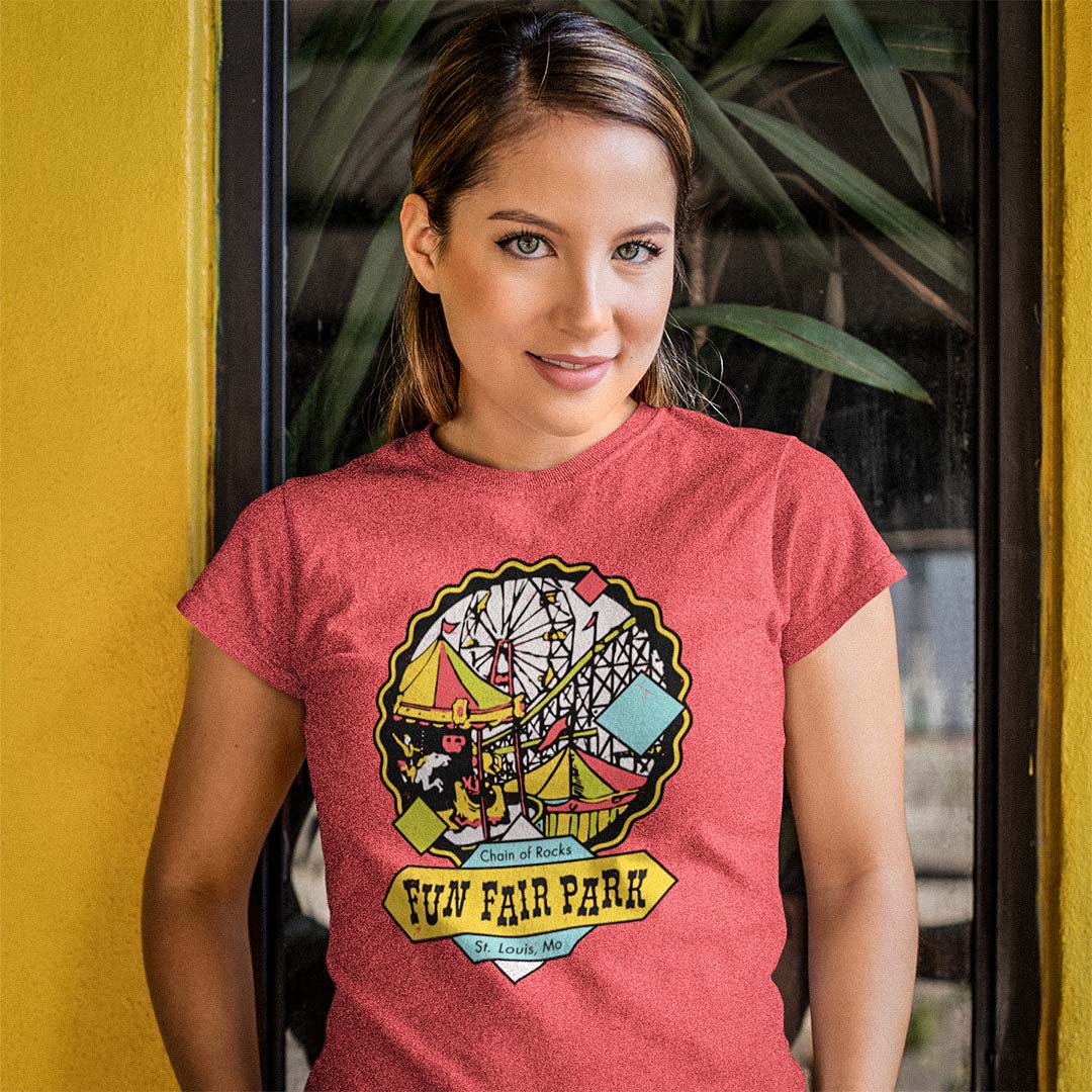 Chain of Rocks Fun Fair Park St. Louis Unisex Retro T-shirt