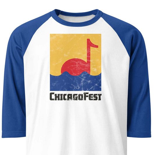 ChicagoFest unisex 3/4 sleeve raglan baseball tee