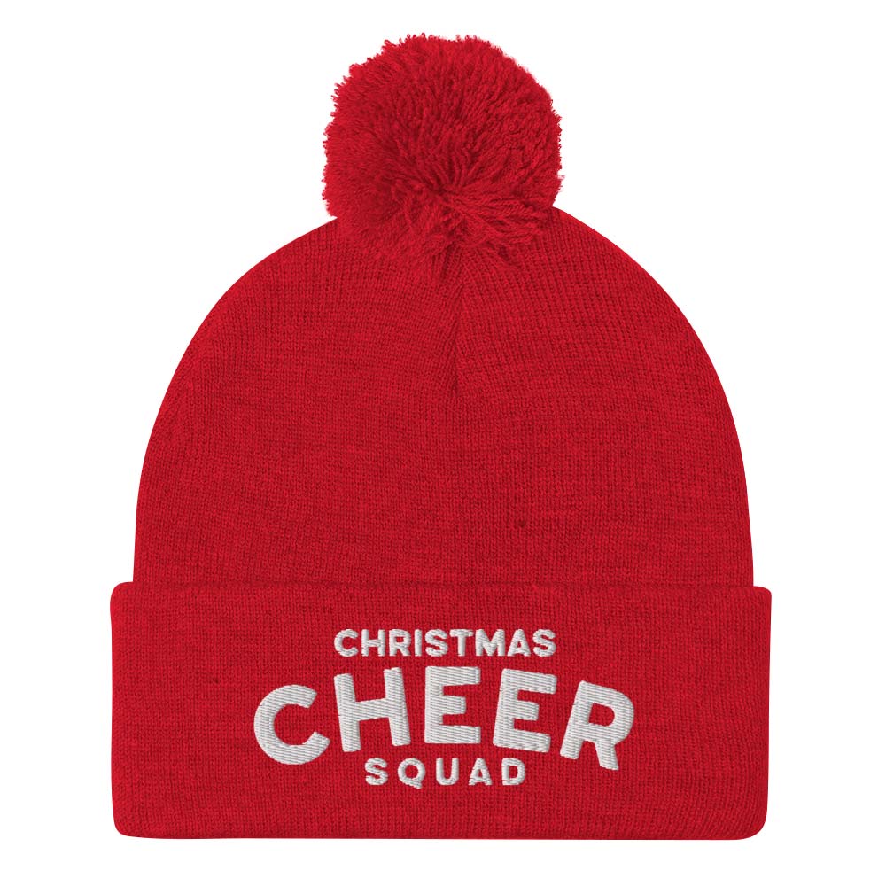 Christmas Cheer Squad Unisex Pom-Pom Knit Beanie