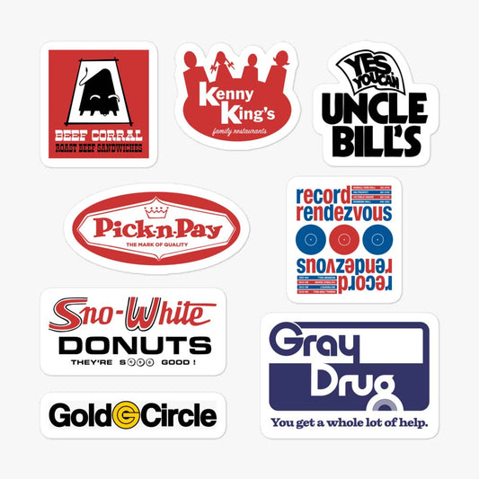 Cleveland Bygone Icons Sticker Sheet