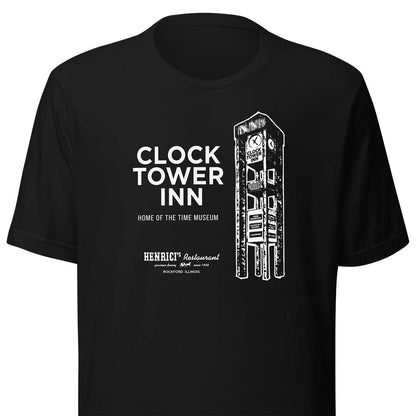Clock Tower Inn Rockford Unisex Retro T-shirt