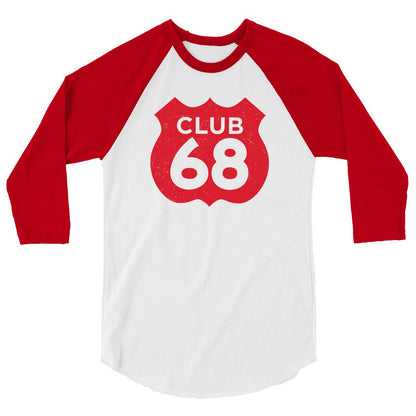 Club 68 Lebanon Kentucky Unisex Retro 3/4 sleeve raglan baseball tee