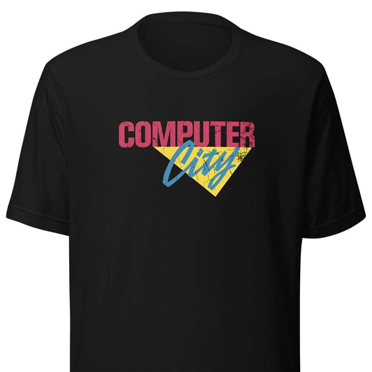Computer City Unisex Retro T-shirt