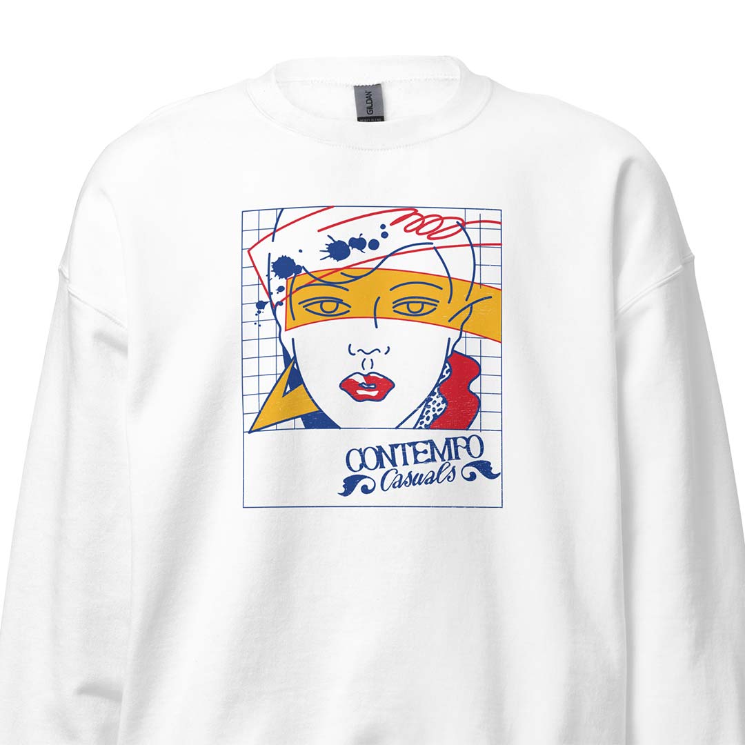 Contempo Casuals Unisex Retro Crewneck Sweatshirt