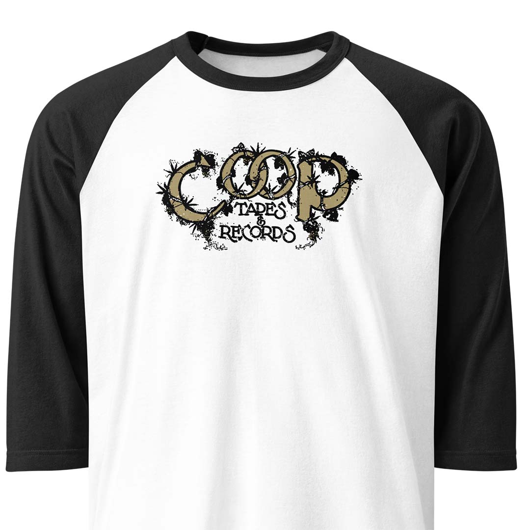 CO-OP Tapes & Records Unisex Retro 3/4 sleeve raglan baseball tee