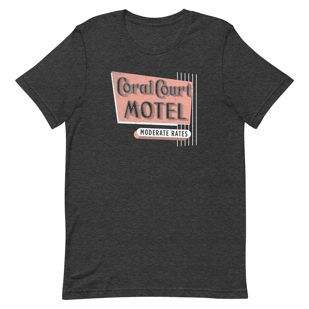 Coral Court Motel St. Louis Unisex Retro T-Shirt Dark Grey Heather / M