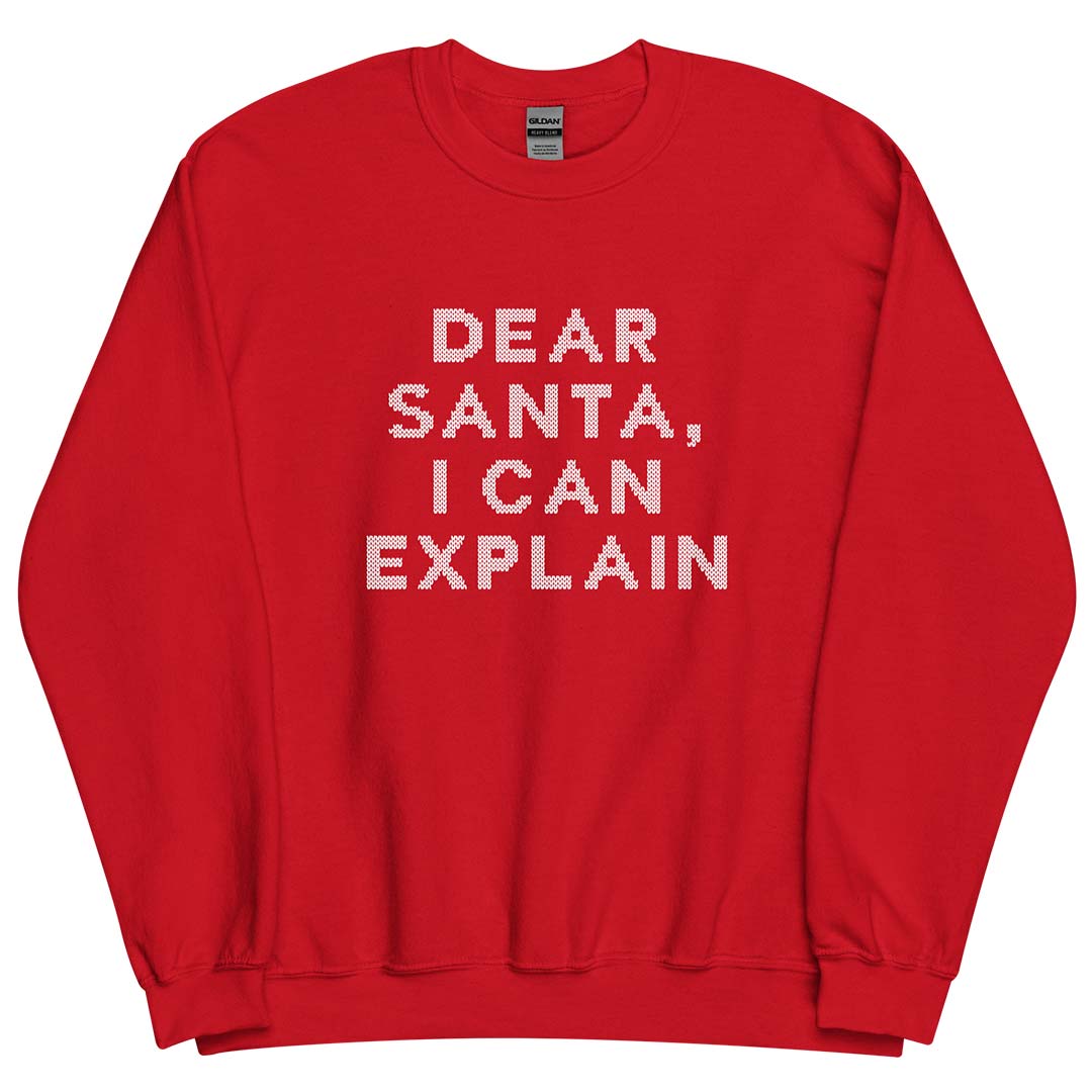Dear Santa, I Can Explain Holiday Unisex Crewneck Sweatshirt