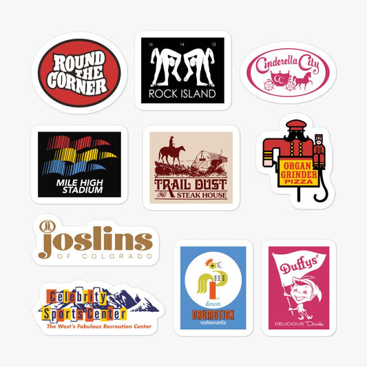 Denver Bygone Icons Sticker Sheet