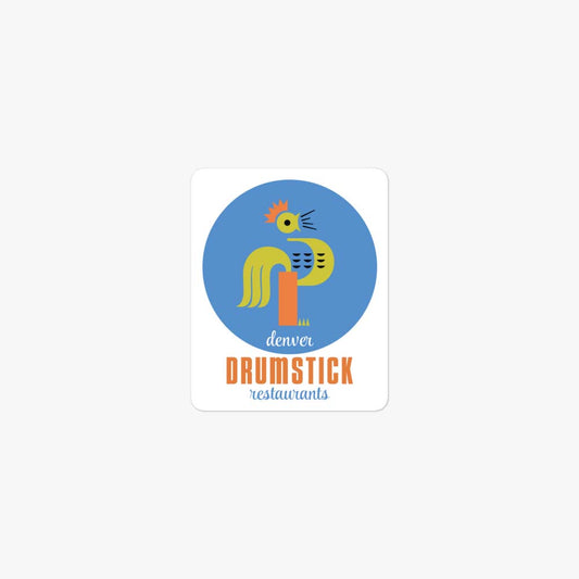 Denver Drumstick Restaurant Retro Sticker