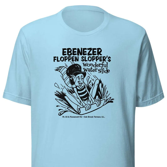 Ebenezer Floppen Slopper’s Wonderful Water Slides Chicago Unisex Retro T-shirt