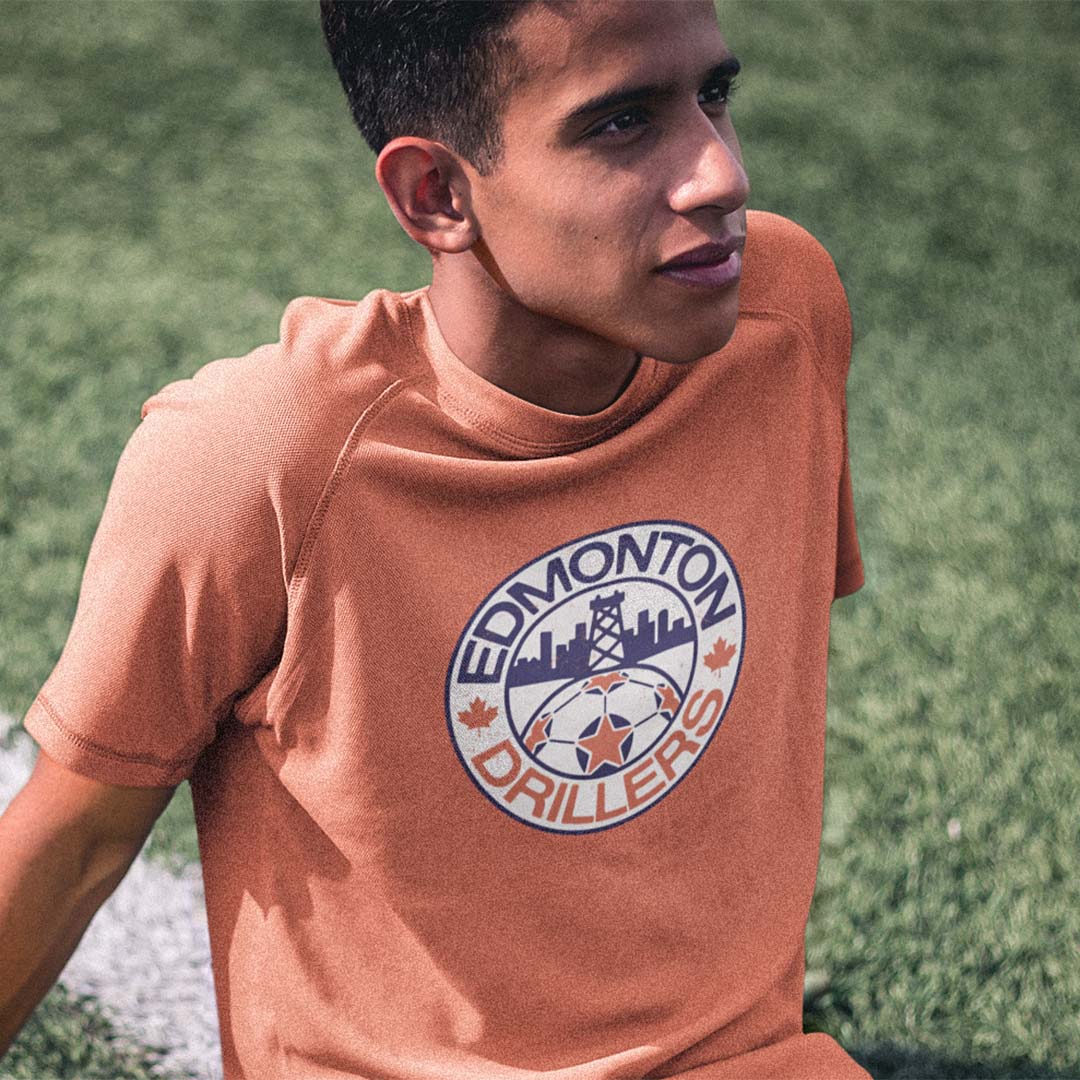 Edmonton Drillers NASL Soccer Unisex Retro T-shirt