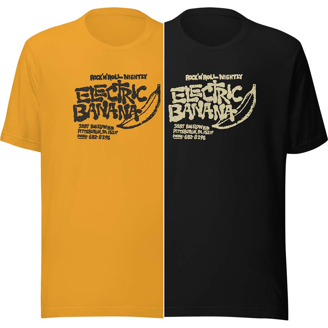 Electric Banana Pittsburgh Unisex Retro T-shirt