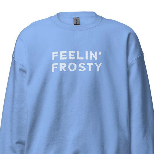 Feelin' Frosty Holiday Unisex Crewneck Sweatshirt