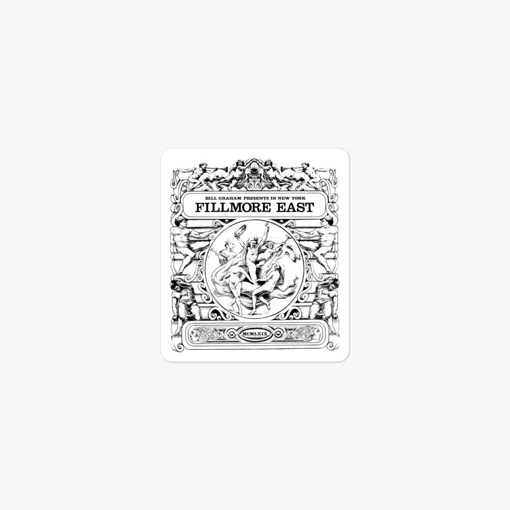 Fillmore Sticker Fillmore East New York Retro Sticker – Bygone Brand