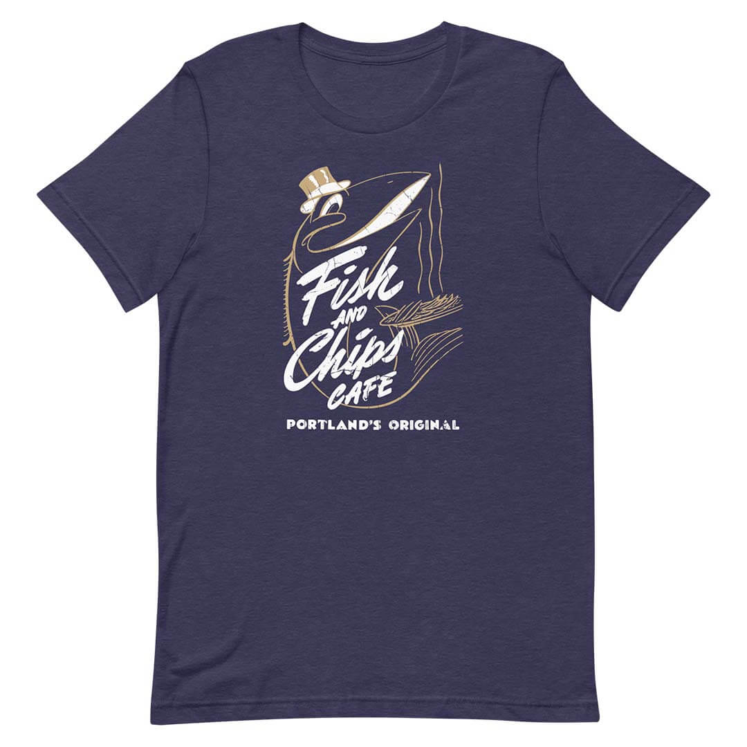 Fish & Chips Cafe Portland Unisex Retro T-shirt