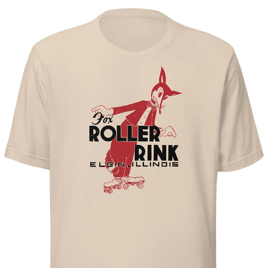 Fox Roller Skating Rink Elgin Unisex Retro T-shirt