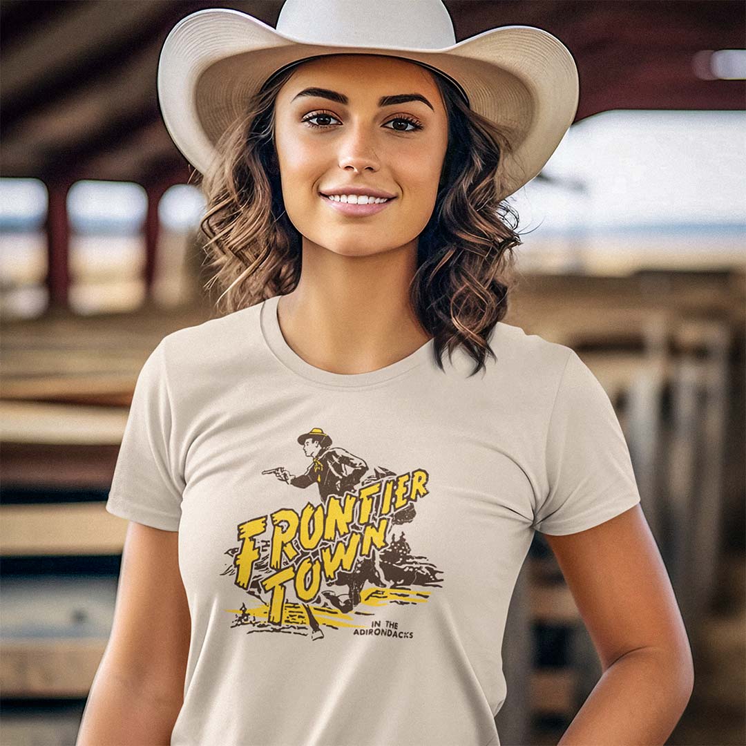 Frontier Town in the Adirondacks New York Unisex Retro T-shirt