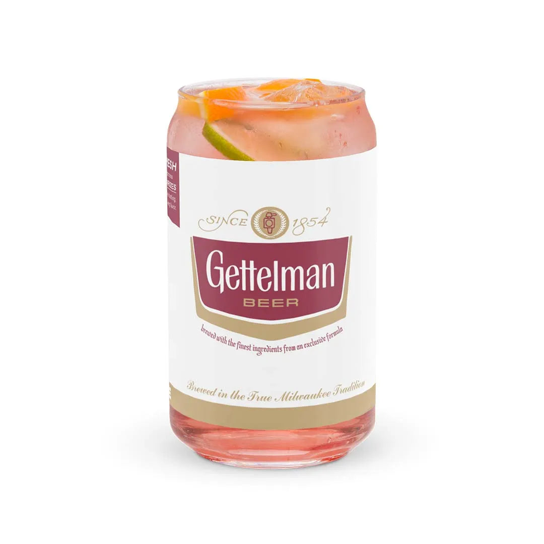 Gettelman Beer Can-shaped glass Milwaukee