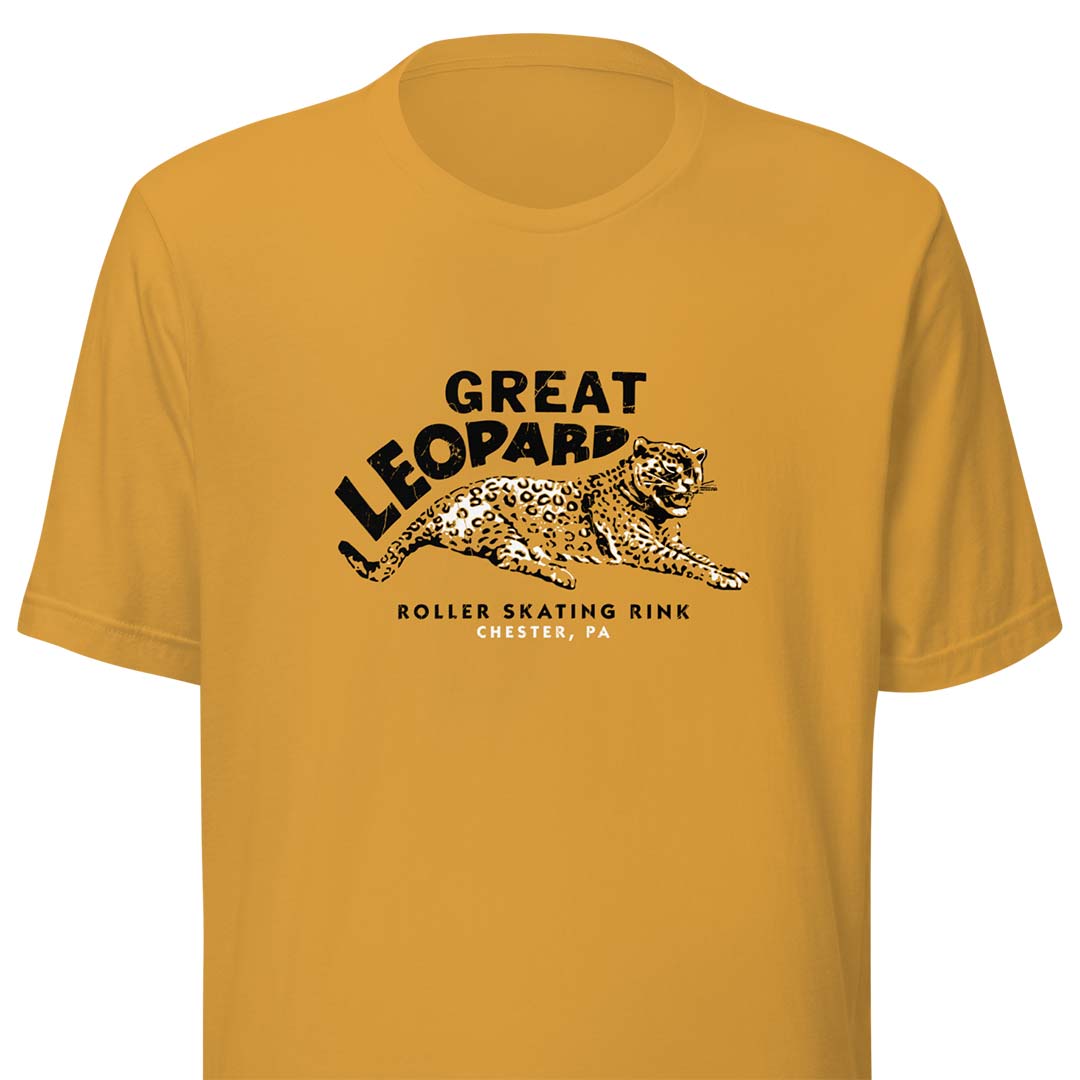 Great Leopard Roller Skating Rink Chester Unisex Retro T-shirt