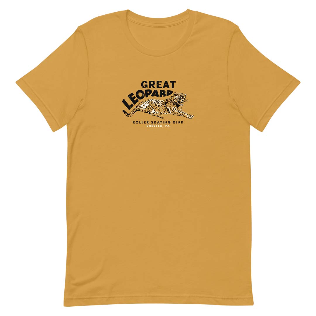 Great Leopard Roller Skating Rink Chester Unisex Retro T-shirt