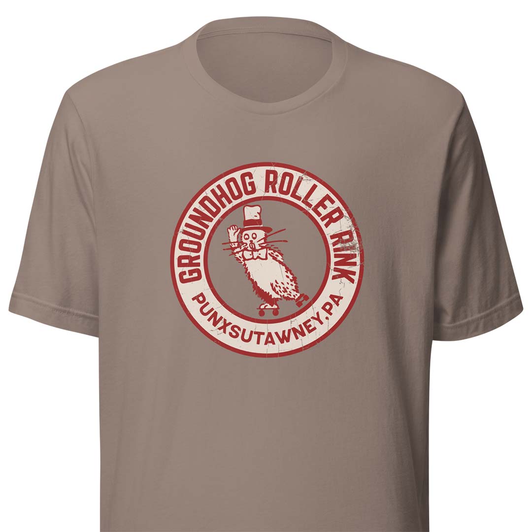 Groundhog Roller Rink Punxsutawney Unisex Retro T-shirt
