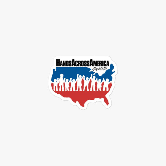 Hands Across America Retro Sticker