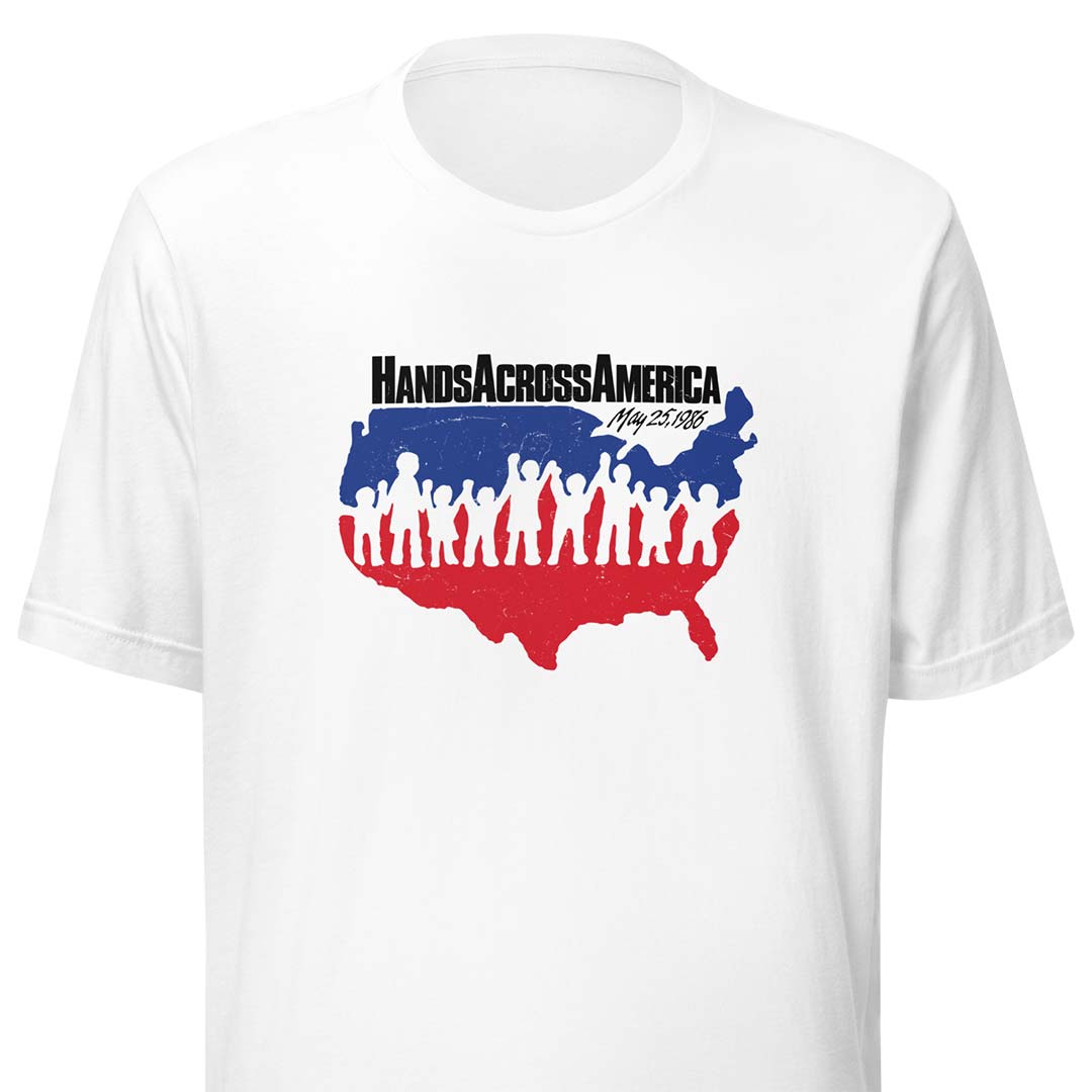 Hands Across America Unisex Retro T-shirt