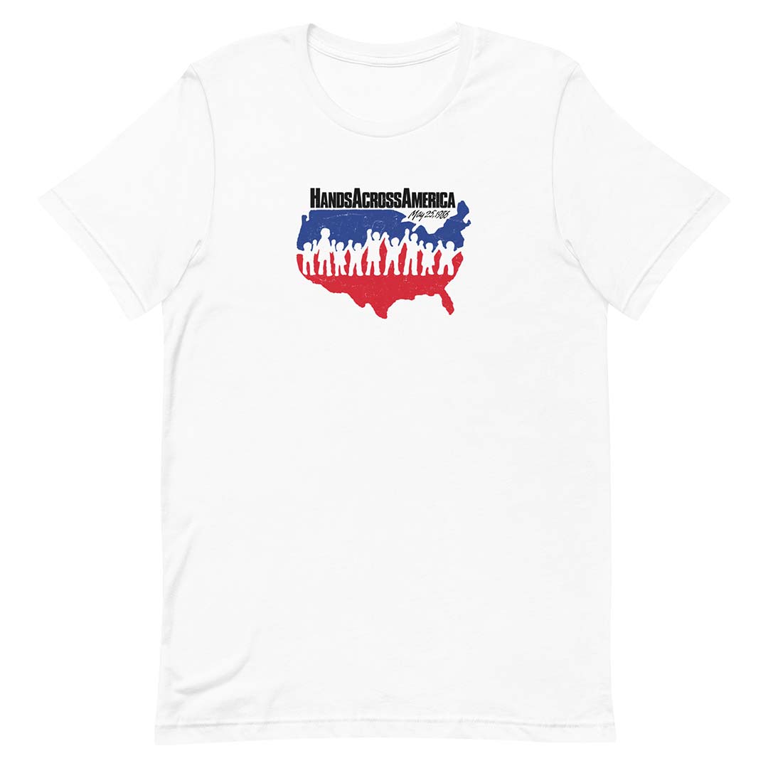 Hands Across America Unisex Retro T-shirt