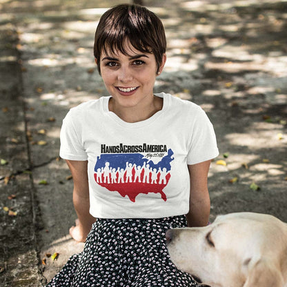 Hands Across America Unisex Retro T-shirt