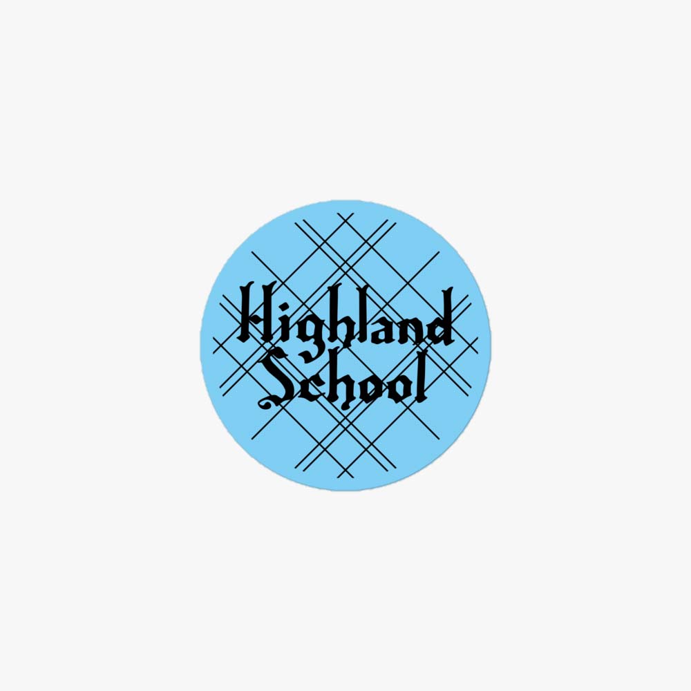 Highland School Rockford Retro Sticker
