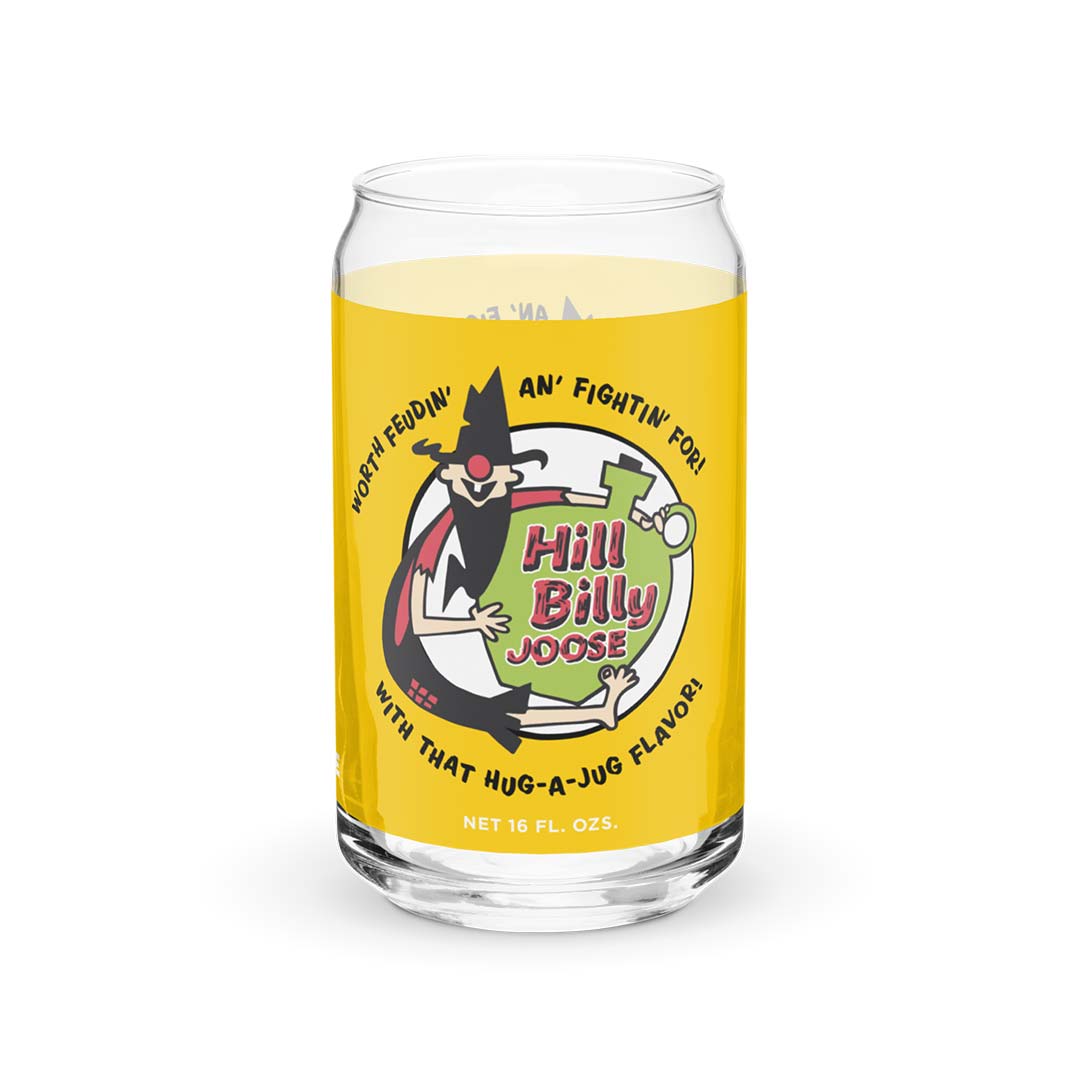 Hill Billy Joose Soda Pop Can-shaped glass