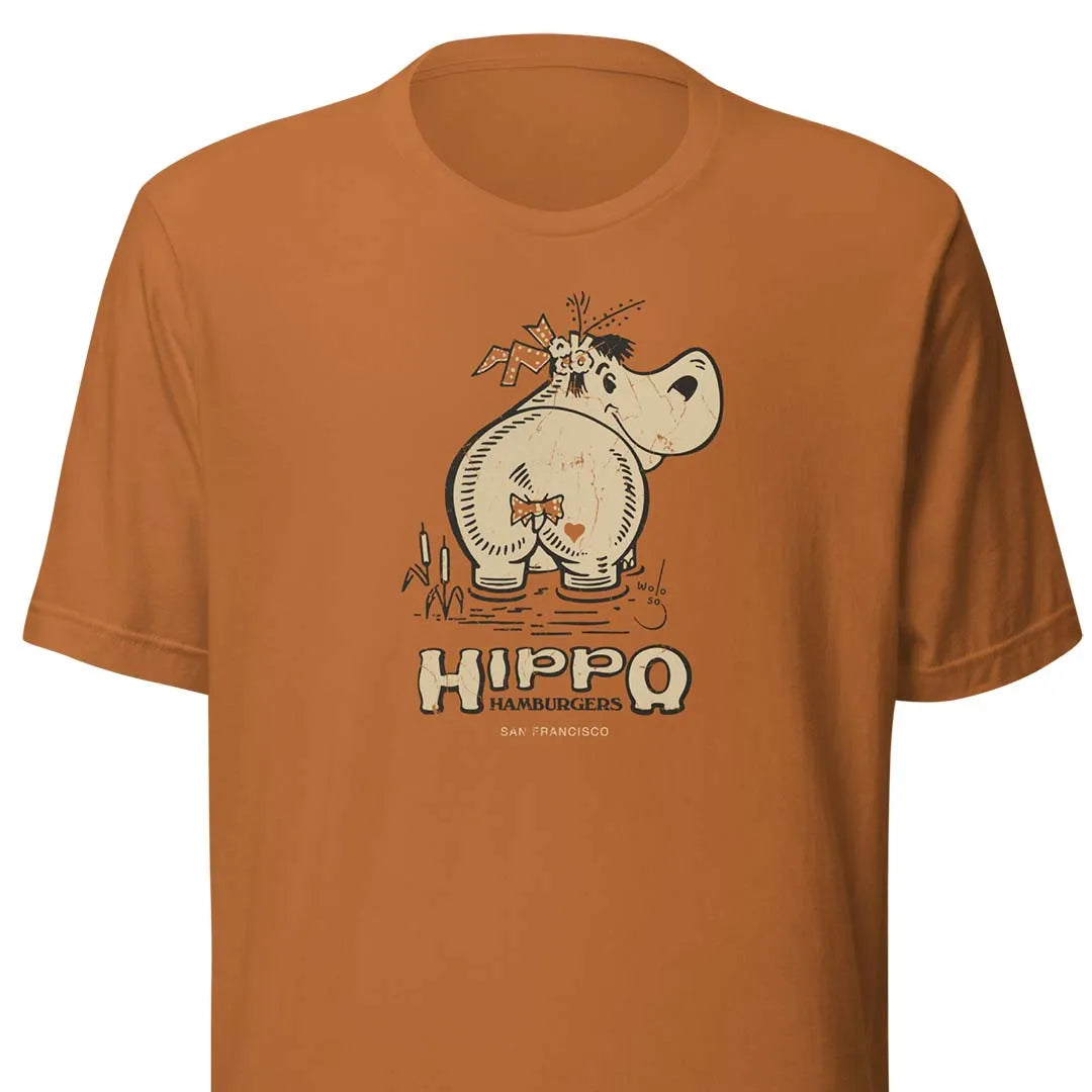 Hippo Hamburgers San Francisco Unisex Retro T-shirt