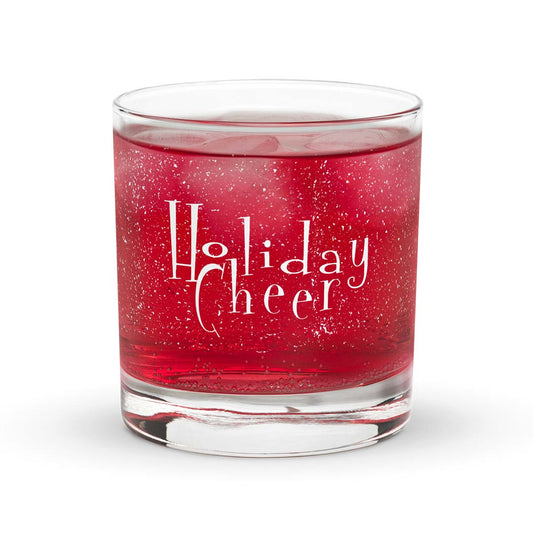 Holiday Cheer Rocks Highball Cocktail Glass