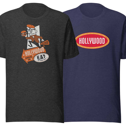 Hollywood Restaurant Rockford Unisex Retro T-shirt