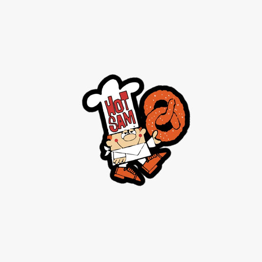Hot Sam Pretzels Retro Sticker