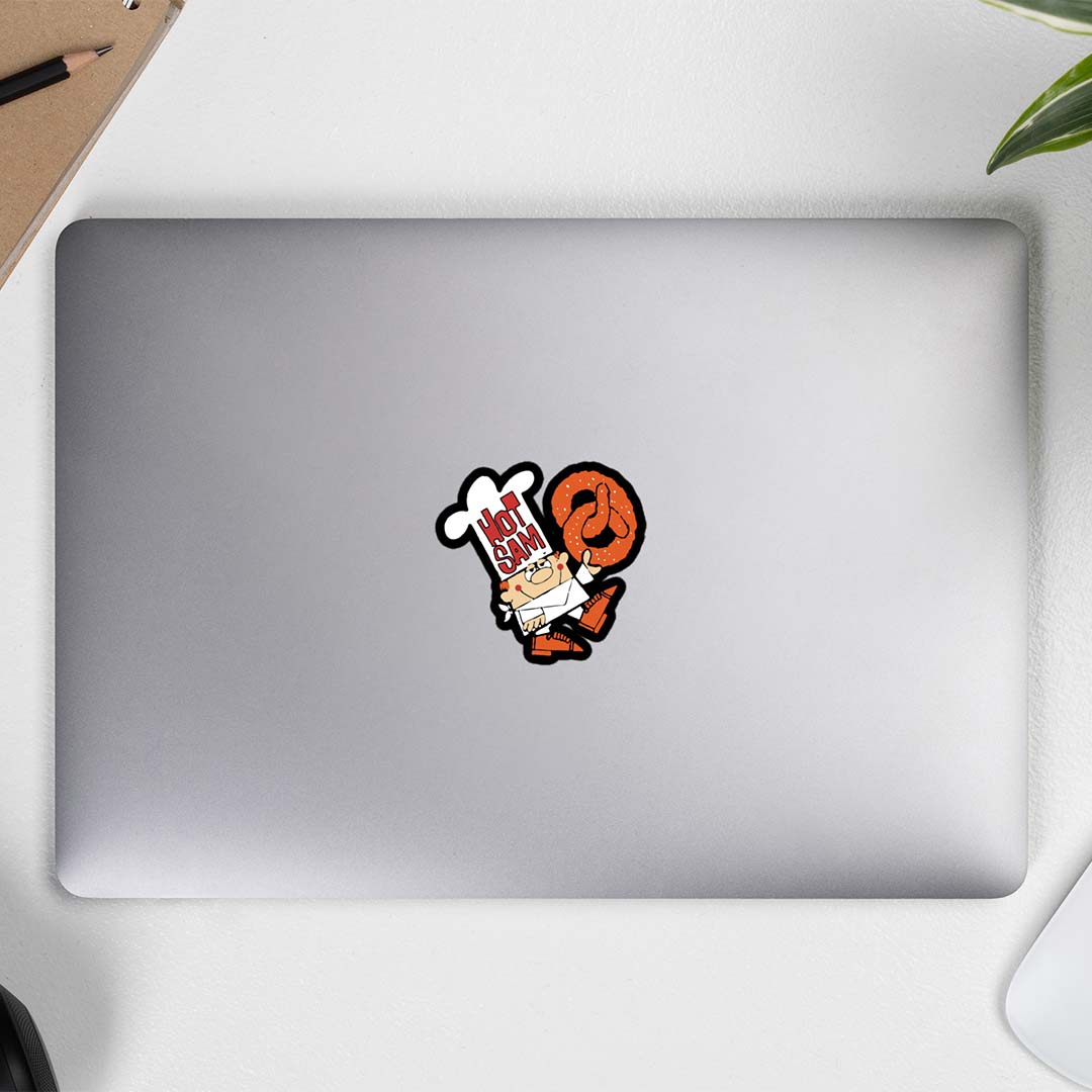 Hot Sam Pretzels Retro Sticker