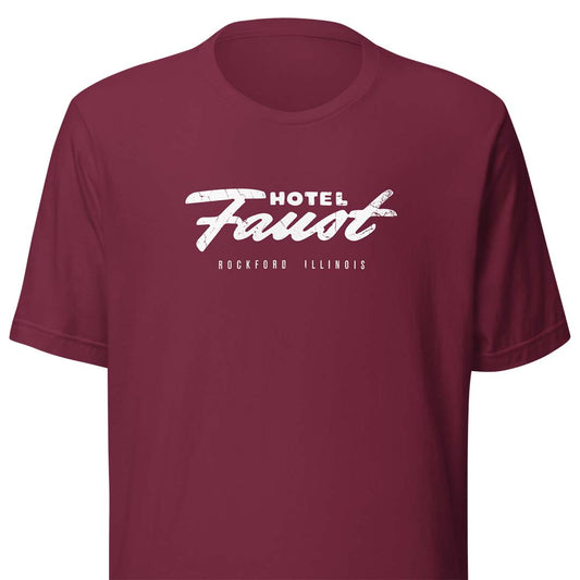 Faust Hotel Rockford Unisex Retro T-shirt