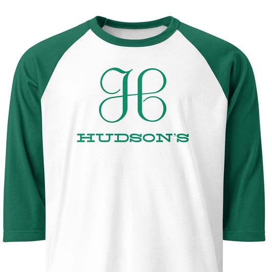 Hudson's Department Store Detroit unisex 3/4 sleeve raglan baseball tee