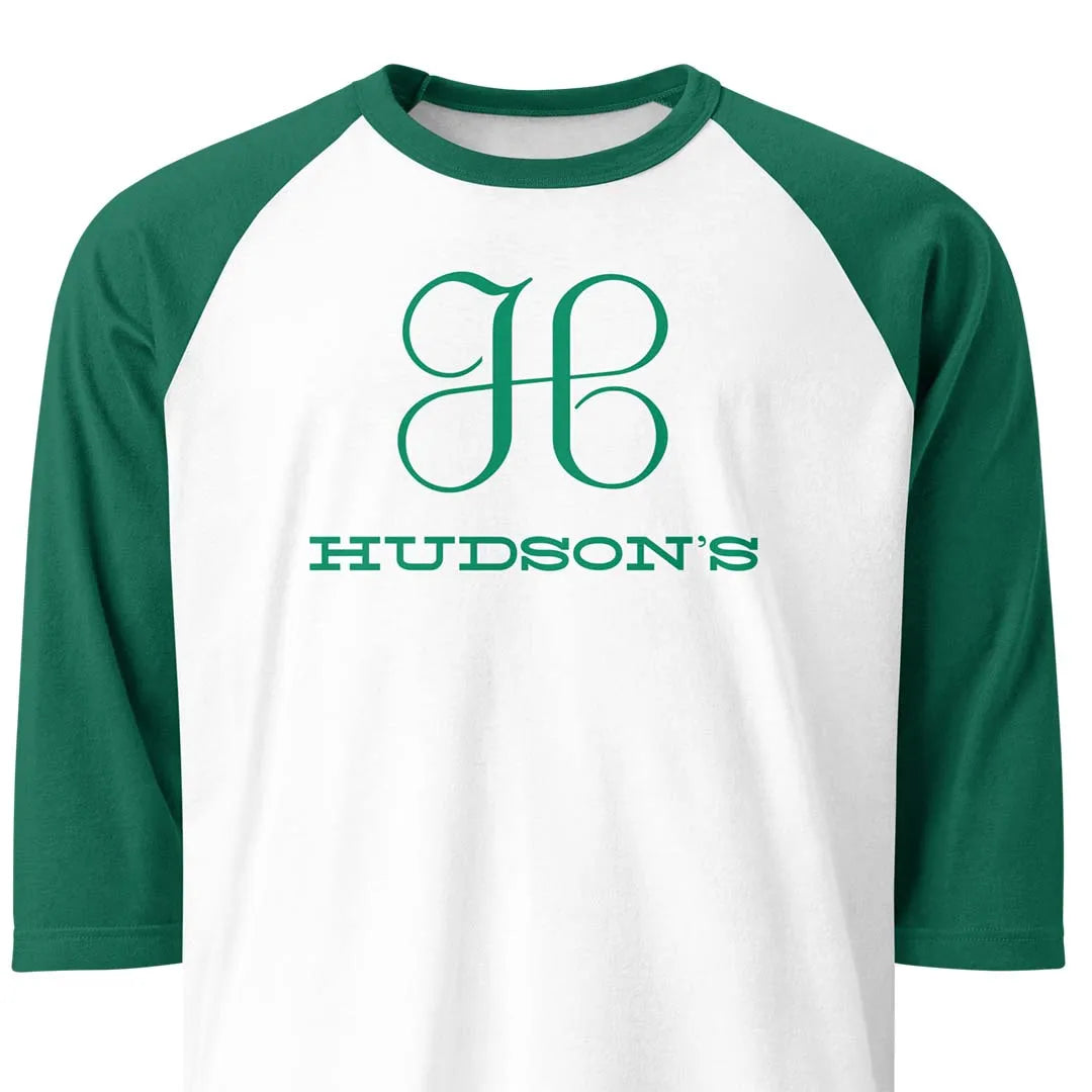 Hudson's Department Store Detroit unisex 3/4 sleeve raglan baseball tee