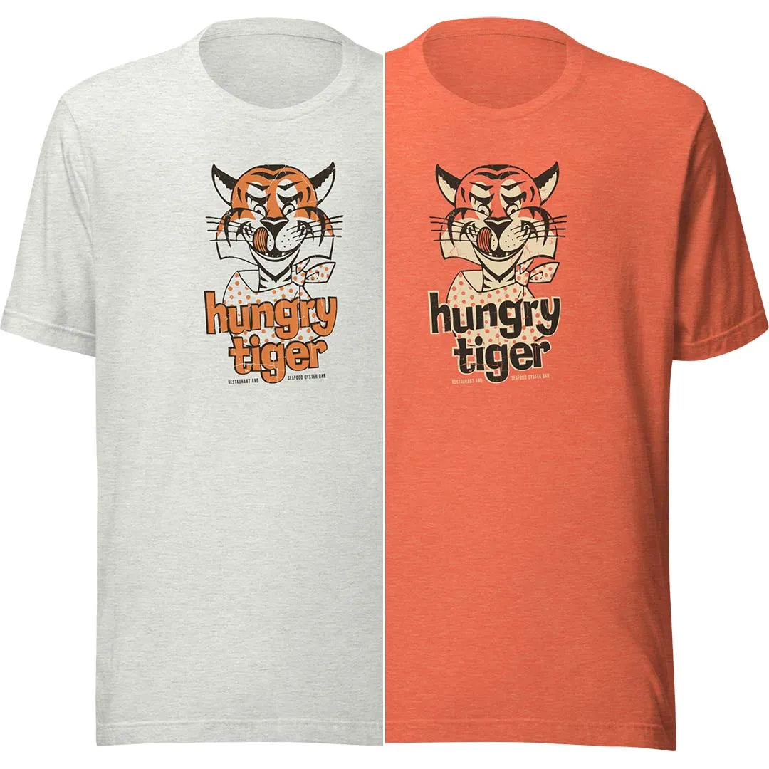 Hungry Tiger Restaurant Unisex Retro T-shirt