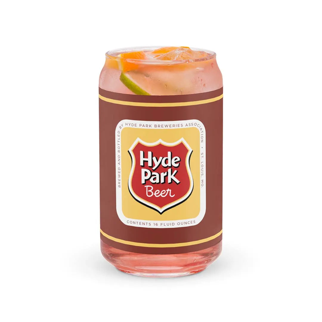 Hyde Park Beer Can-shaped glass St. Louis