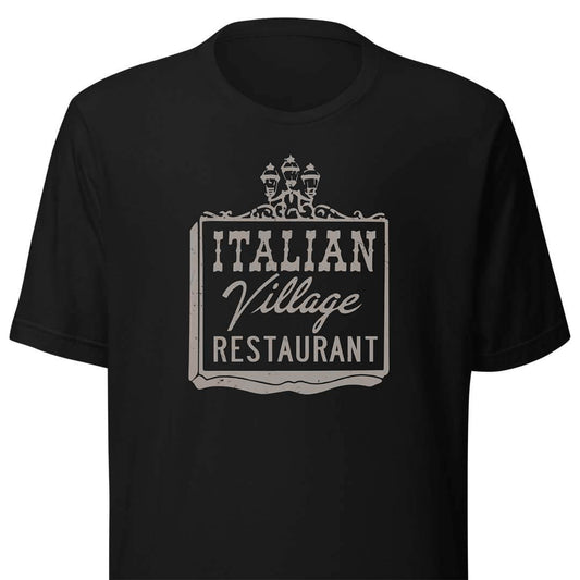 Italian Village Restaurant Davenport Unisex Retro T-shirt