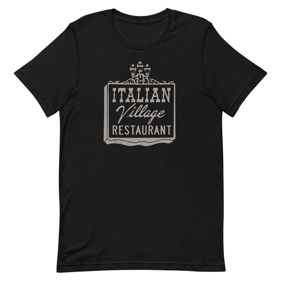 Italian Village Restaurant Davenport Unisex Retro T-shirt