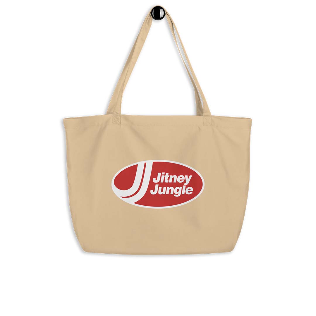 Jitney Jungle Supermarket Mississippi Large organic tote bag