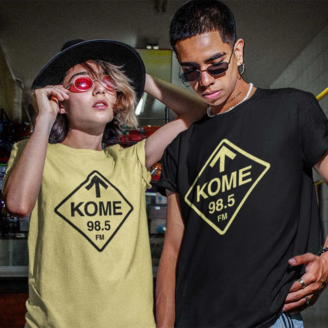 KOME 98.5 FM Radio San Jose Unisex Retro T-shirt