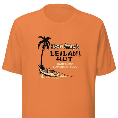 Leilani Hut Long Beach Unisex Retro T-shirt